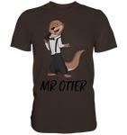 T-Shirt - Premium - "Mr Otter" - Men - Schweinchen's Shop - Unisex-Shirts - Brown / S