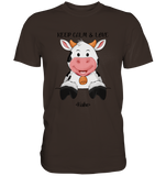 T-Shirt - "Keep Calm" - Kuh - Men - Schweinchen's Shop - Unisex-Shirts - Brown / S