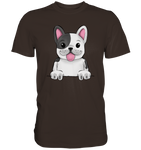Frenchie o.T. - Premium Shirt - Schweinchen's Shop - Unisex-Shirts - Brown / S