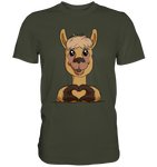 T-Shirt - "Herz" - Men - Schweinchen's Shop - Unisex-Shirts - Urban Khaki / S