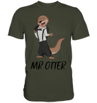 T-Shirt - Premium - "Mr Otter" - Men - Schweinchen's Shop - Unisex-Shirts - Urban Khaki / S