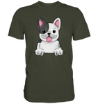 Frenchie o.T. - Premium Shirt - Schweinchen's Shop - Unisex-Shirts - Urban Khaki / S