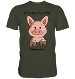T-Shirt - "Keep Calm" - Men - Schweinchen's Shop - Unisex-Shirts - Urban Khaki / S