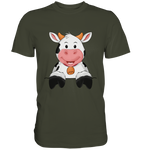 Kuh o-T. - Premium Shirt - Schweinchen's Shop - Unisex-Shirts - Urban Khaki / S