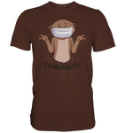 T-Shirt - "Is doch doof" - Men - Schweinchen's Shop - Unisex-Shirts - Brown / S