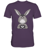 Esel "Herz" o.T. - Premium Shirt - Schweinchen's Shop - Unisex-Shirts - Urban Purple / S