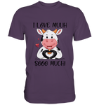 Kuh "I Love Muuh so much" - Premium Shirt - Schweinchen's Shop - Unisex-Shirts - Urban Purple / S