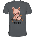 T-Shirt - "dickpig" - Men - Schweinchen's Shop - Unisex-Shirts - Dark Grey / S