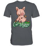T-Shirt - "DickPig" - Vegan Edition - Men - Schweinchen's Shop - Unisex-Shirts - Dark Grey / S