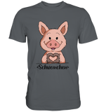 "Herz Schweinchen" - Men - Schweinchen's Shop - Unisex-Shirts - Dark Grey / S