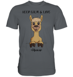 T-Shirt - "Keep Calm" - Men - Schweinchen's Shop - Unisex-Shirts - Dark Grey / S