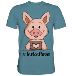 T-Shirt - "ferkellove" - Men - Schweinchen's Shop - Unisex-Shirts - Stone Blue / S