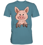 T-Shirt - Schweinchen - Men - Schweinchen's Shop - Unisex-Shirts - Stone Blue / S