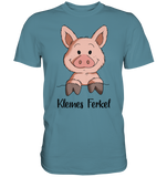 T-Shirt - "kleines Ferkel" - Men - Schweinchen's Shop - Unisex-Shirts - Stone Blue / S
