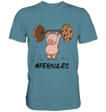"Ferkules" - Premium Shirt - Schweinchen's Shop - Unisex-Shirts - Stone Blue / S