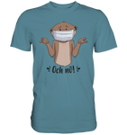 T-Shirt - "och nö" - Men - Schweinchen's Shop - Unisex-Shirts - Stone Blue / S
