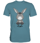 "Esel" - Esel - Premium Shirt - Schweinchen's Shop - Unisex-Shirts - Stone Blue / S