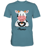 "MUMU" - Premium Shirt - Schweinchen's Shop - Unisex-Shirts - Stone Blue / S