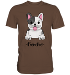 "Frenchie" - Premium Shirt - Schweinchen's Shop - Unisex-Shirts - Chocolate / S