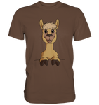 Alpaka o.T. - Premium Shirt - Schweinchen's Shop - Unisex-Shirts - Chocolate / S