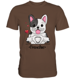 T-Shirt - "Herz Frenchie" - Men - Schweinchen's Shop - Unisex-Shirts - Chocolate / S