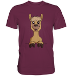 Alpaka o.T. - Premium Shirt - Schweinchen's Shop - Unisex-Shirts - Burgundy / S