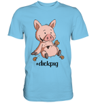 T-Shirt - "dickpig" - Men - Schweinchen's Shop - Unisex-Shirts - Sky Blue / S