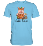 T-Shirt - "Süßes Ferkel" - Men - Schweinchen's Shop - Unisex-Shirts - Sky Blue / S