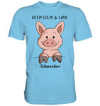 T-Shirt - "Keep Calm" - Men - Schweinchen's Shop - Unisex-Shirts - Sky Blue / S