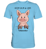 T-Shirt - "Keep Calm" - Men - Schweinchen's Shop - Unisex-Shirts - Sky Blue / S