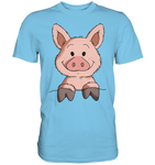 T-Shirt - Schweinchen - Men - Schweinchen's Shop - Unisex-Shirts - Sky Blue / S