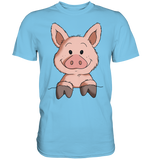 T-Shirt - Schweinchen - Men - Schweinchen's Shop - Unisex-Shirts - Sky Blue / S