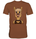 T-Shirt - "Herz" - Men - Schweinchen's Shop - Unisex-Shirts - Chocolate / S