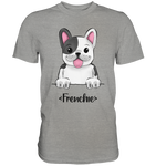 "Frenchie" - Premium Shirt - Schweinchen's Shop - Unisex-Shirts - Sports Grey (meliert) / S