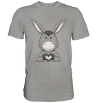 Esel "Herz" o.T. - Premium Shirt - Schweinchen's Shop - Unisex-Shirts - Sports Grey (meliert) / S