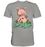 T-Shirt - "DickPig" - Vegan Edition - Men - Schweinchen's Shop - Unisex-Shirts - Sports Grey (meliert) / S