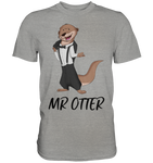T-Shirt - Premium - "Mr Otter" - Men - Schweinchen's Shop - Unisex-Shirts - Sports Grey (meliert) / S