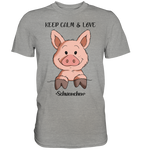 T-Shirt - "Keep Calm" - Men - Schweinchen's Shop - Unisex-Shirts - Sports Grey (meliert) / S