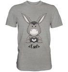 "Herz Esel" - Premium Shirt - Schweinchen's Shop - Unisex-Shirts - Sports Grey (meliert) / S