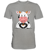 Herz Kuh o.T. - Premium Shirt - Schweinchen's Shop - Unisex-Shirts - Sports Grey (meliert) / S