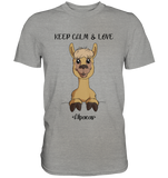 "Keep Calm" Alpaka - Premium Shirt - Schweinchen's Shop - Unisex-Shirts - Sports Grey (meliert) / S
