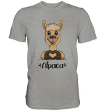 Herz Alpaka - Premium Shirt - Schweinchen's Shop - Unisex-Shirts - Sports Grey (meliert) / S