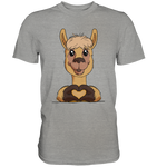 T-Shirt - "Herz" - Men - Schweinchen's Shop - Unisex-Shirts - Sports Grey (meliert) / S
