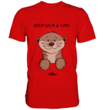 Otter "KEEP CALM" - Premium Shirt - Schweinchen's Shop - Unisex-Shirts - Red / S