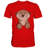 Otter T-Shirt - Premium Shirt - Schweinchen's Shop - Unisex-Shirts - Red / S