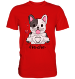 T-Shirt - "Herz Frenchie" - Men - Schweinchen's Shop - Unisex-Shirts - Red / S