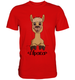 Alpaka m.T. - Premium Shirt - Schweinchen's Shop - Unisex-Shirts - Red / S