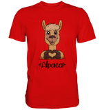 Herz Alpaka - Premium Shirt - Schweinchen's Shop - Unisex-Shirts - Red / S