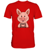 Schweinchen Herz - Premium Shirt - Schweinchen's Shop - Unisex-Shirts - Red / S