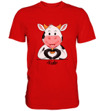 T-Shirt - "Kuh Herz" - Men - Schweinchen's Shop - Unisex-Shirts - Red / S